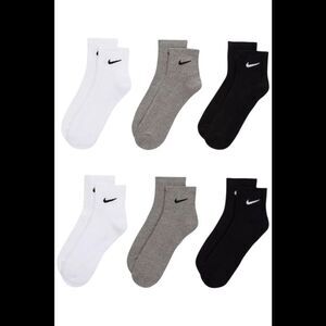 Nike Men's 6-Pack Everyday Ankle Socks Black/White/Gray